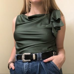 Silk Green Banana Republic Blouse
